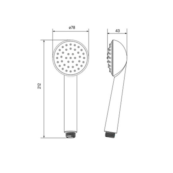 Душевая лейка Milardo Niagara хром (NIA1F78M18)