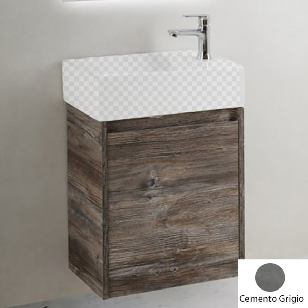 Тумба подвесная BelBagno Kraft Mini 50 Cemento Grigio левая (KRAFT MINI-500/260-1A-SO-CG-L)