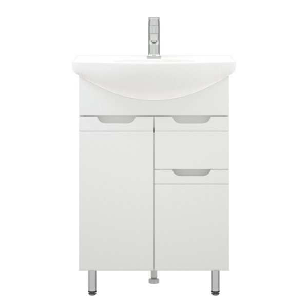 Тумба напольная Melodia Омега 60 (Элеганс 60) 1 ящик 2 двери белая (MFR80004WT) Тумба напольная Melodia Омега 60 (Элеганс 60) 1 ящик 2 двери белая (MFR80004WT)