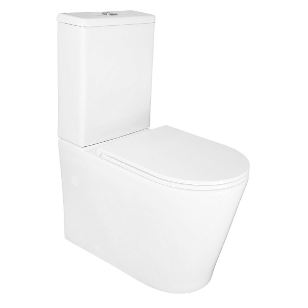 Унитаз напольный Azario Conto с сиденьем с микролифтом белый (AZ-T005BR)