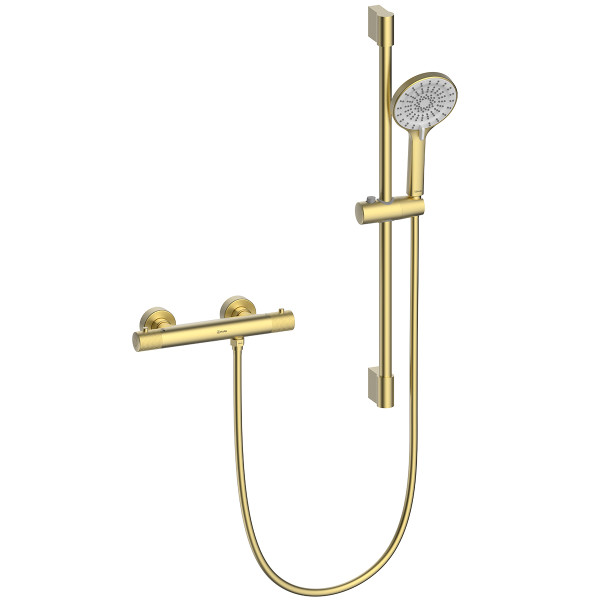 Смеситель для душа Lemark Beluga с душевым комплектом золотой (LMF-8044B-BRLG) Смеситель для душа Lemark Beluga с душевым комплектом золотой (LMF-8044B-BRLG)