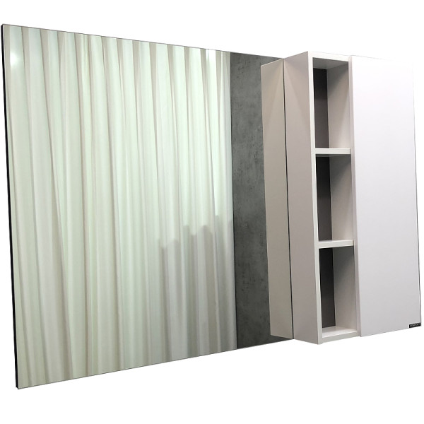 Шкаф зеркальный Comforty Милан 1200x160x800 белый глянцевый (00004136261)