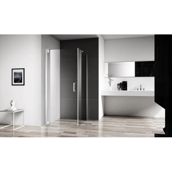 Душевой уголок BelBagno Marmi 100x90x195 стекло прозрачное, профиль хром (MARMI-AH-1-10/90-C-Cr)