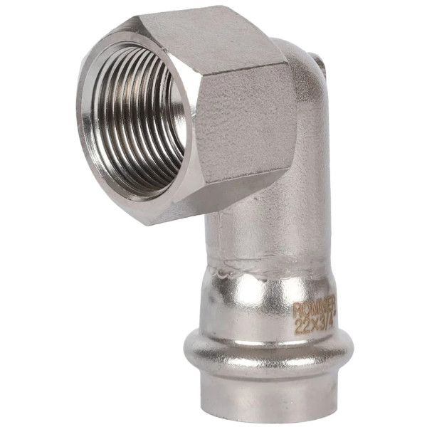 Переход угловой 22х3/4"В Rommer из нержавеющей стали (пресс) (RSS-0009-002234) Переход угловой 22х3/4"В Rommer из нержавеющей стали (пресс) (RSS-0009-002234)