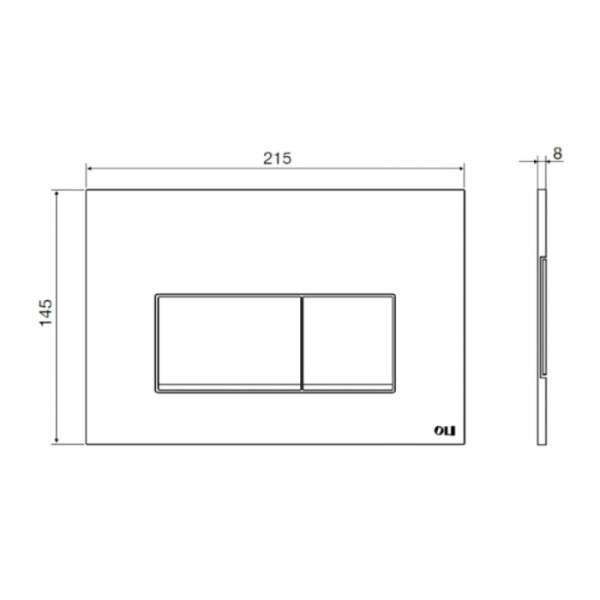 Клавиша смывная Oli Steam хром матовый (641506) Клавиша смывная Oli Steam хром матовый (641506)