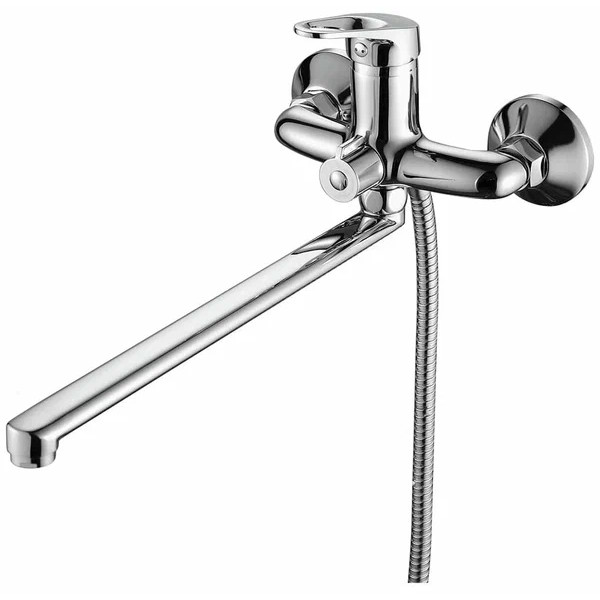 Смеситель для ванны и душа Fashun хром поворотный излив шланг лейка (A2213) Смеситель для ванны и душа Fashun хром поворотный излив шланг лейка (A2213)