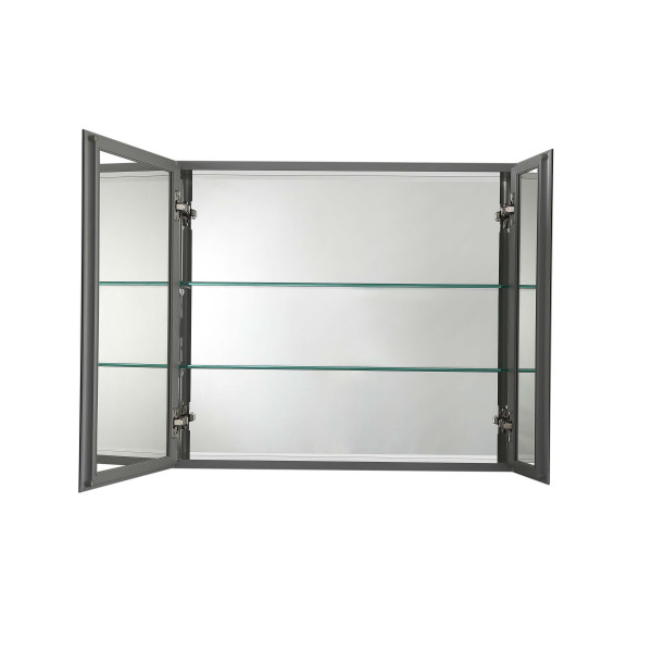 Шкаф зеркальный алюминиевый Aquatek 636x660x134 (AQ7608-MC)