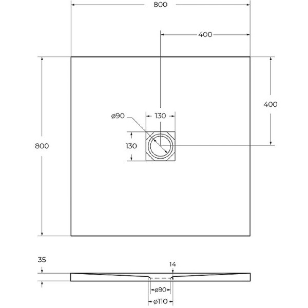 Душевой поддон BelBagno Uno 80x80x3,5 белый (TRAY-MR-UNO-A-80-3,5-W-CR)