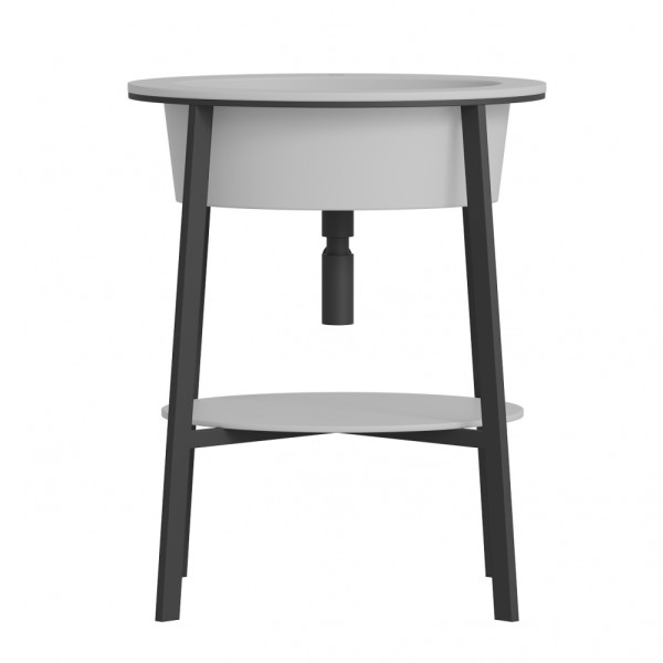 Раковина с консолью Аbber Bequem 50x50x83 белая матовая (AC2131MW)