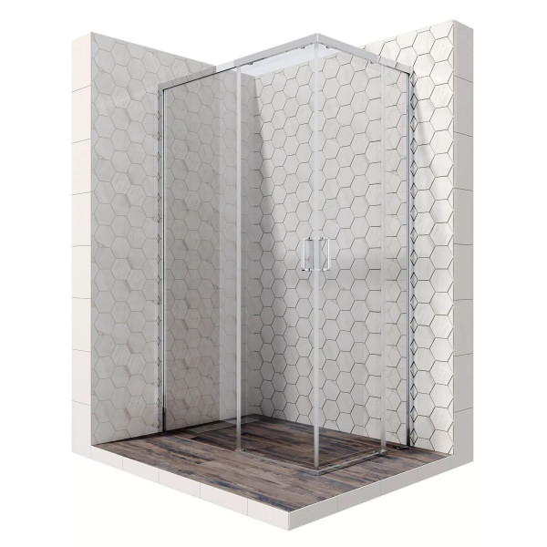 Душевое ограждение RGW Z-02 100x200 стекло прозрачное, профиль хром (06220210-11)