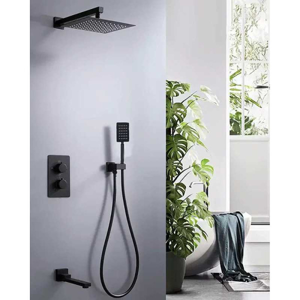 Душевая система ALMAes Weber черная матовая (TVZ-0808) Душевая система ALMAes Weber черная матовая (TVZ-0808)