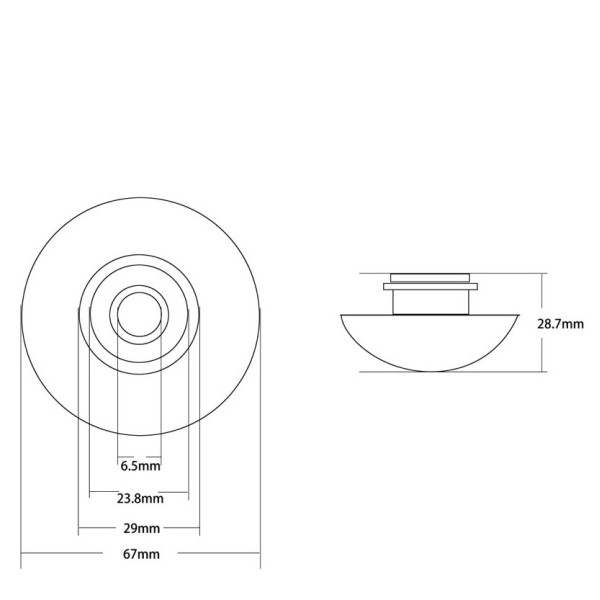Накладка на слив для раковины ABBER бежевая матовая, керамика (AC0014MBB)