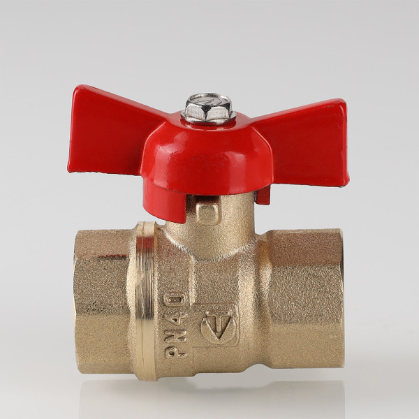 Кран 1/2" ВВ шаровый Valtec Стандарт без покрытия (красная бабочка) VT.122.GN.04 Кран 1/2" ВВ шаровый Valtec Стандарт без покрытия (красная бабочка) VT.122.GN.04