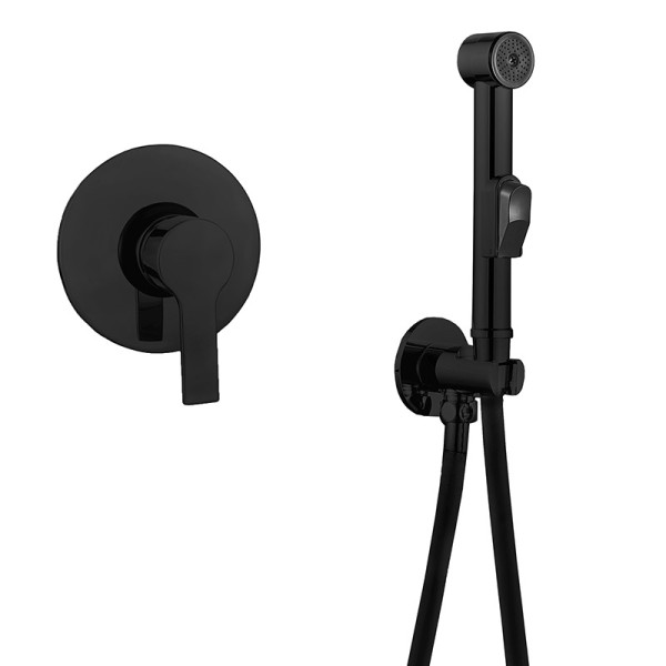 Смеситель для биде Melodia Aria с гигиеническим душем черный (MDV35753bk)