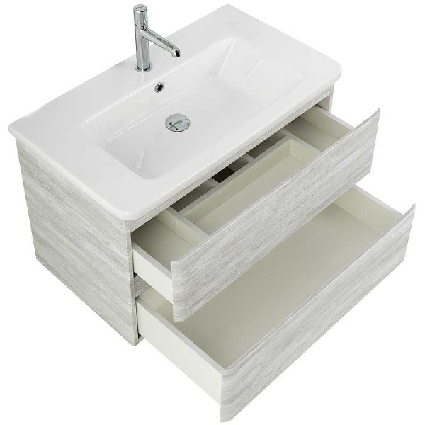 Тумба подвесная BelBagno Albano-CER 80 Rovere Vintage Bianco (ALBANO-CER-800-2C-SO-RVB)