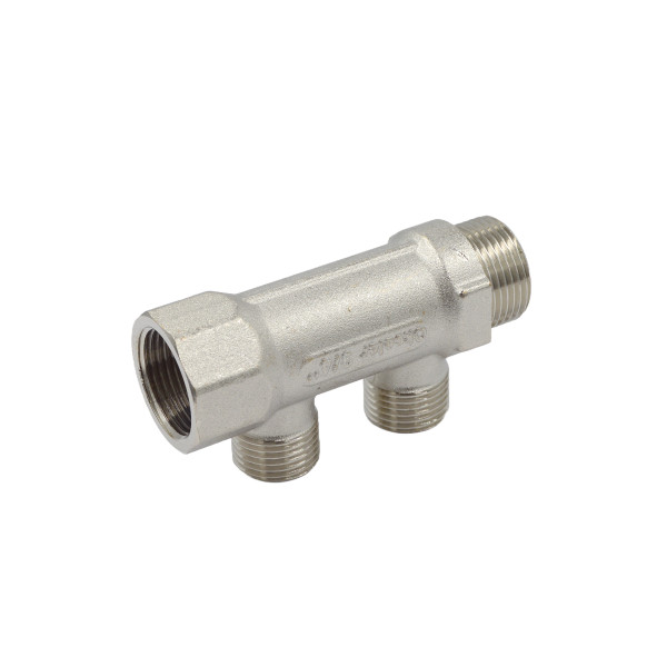Коллектор 2 отвода 3/4"х1/2"Н Okseler (никель) (oks00369) Коллектор 2 отвода 3/4"х1/2"Н Okseler (никель) (oks00369)