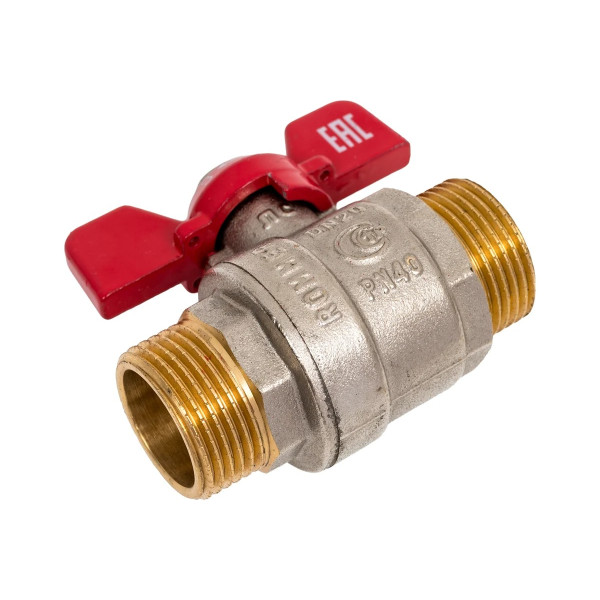 Кран 3/4" НН шаровый Rommer (ГОСТ, красная бабочка) RBV-0007-2410220 Кран 3/4" НН шаровый Rommer (ГОСТ, красная бабочка) RBV-0007-2410220