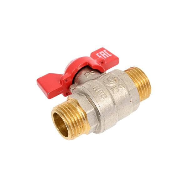 Кран 1/2" НН шаровый Rommer (ГОСТ, красная бабочка) RBV-0007-2410215 Кран 1/2" НН шаровый Rommer (ГОСТ, красная бабочка) RBV-0007-2410215