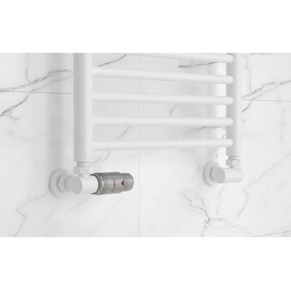 Терморегулятор автоматический Сунержа 1/2"х3/4" НР/НГ 3D левый, набор, матовый белый - сталь (30-1421-6205)