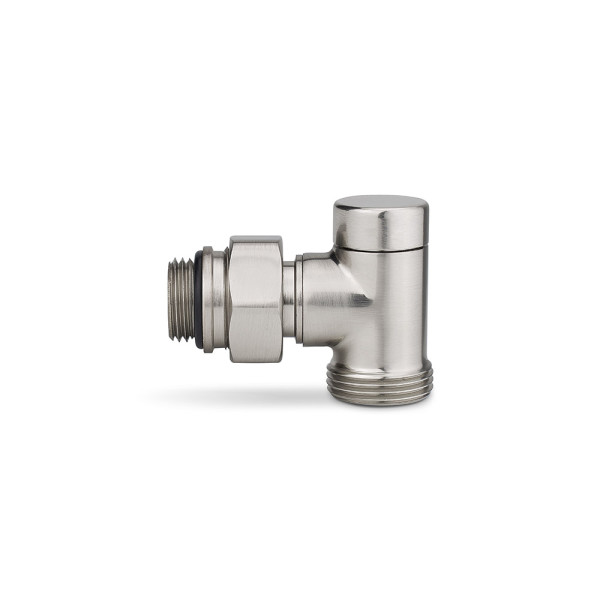 Фитинг угловой со встроенным шаровым краном 1/2"х3/4"(18)ЕК Varmega VMDV22 (матовый никель) (VMDV22-500415) Фитинг угловой со встроенным шаровым краном 1/2"х3/4"(18)ЕК Varmega VMDV22 (матовый никель) (VMDV22-500415)