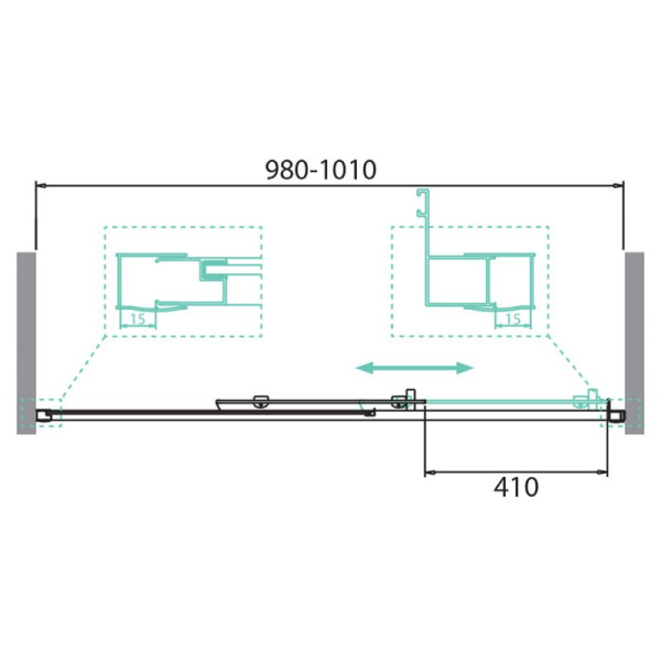 Душевая дверь BelBagno Due 100x190 стекло прозрачное, профиль хром (Due-BF-1-100-C-Cr) Душевая дверь BelBagno Due 100x190 стекло прозрачное, профиль хром (Due-BF-1-100-C-Cr)