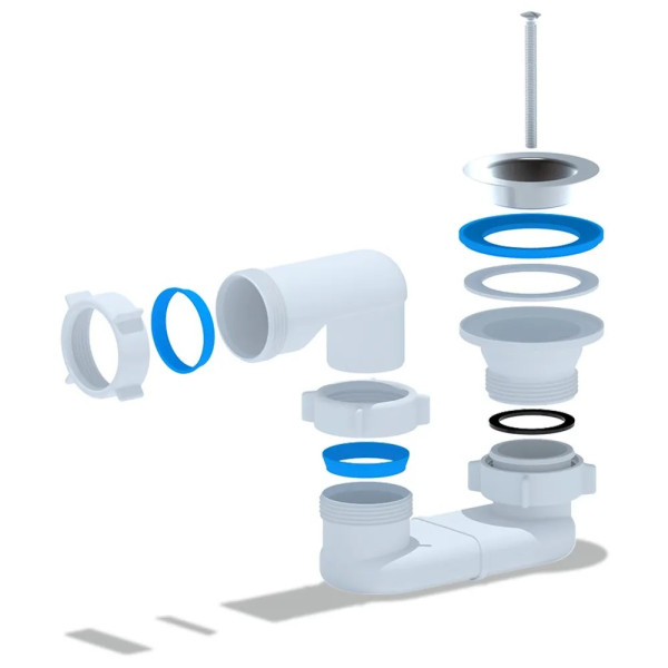 Сифон для душевого поддона АНИ 1 1/2"*40 плоский АНИ пласт (E010)