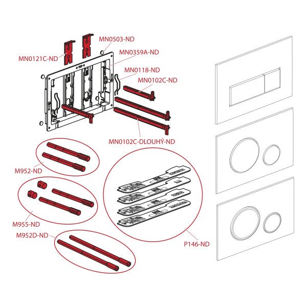 Клавиша смывная Alcaplast Thin xром глянцевый (M571)