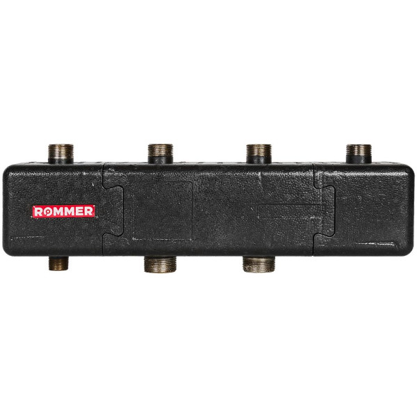 Коллектор распределительный Rommer 1"*1 1/4" на 2 контура (сталь, до 80 кВт) в теплоизоляции (RDG-1016-004002) Коллектор распределительный Rommer 1"*1 1/4" на 2 контура (сталь, до 80 кВт) в теплоизоляции (RDG-1016-004002)