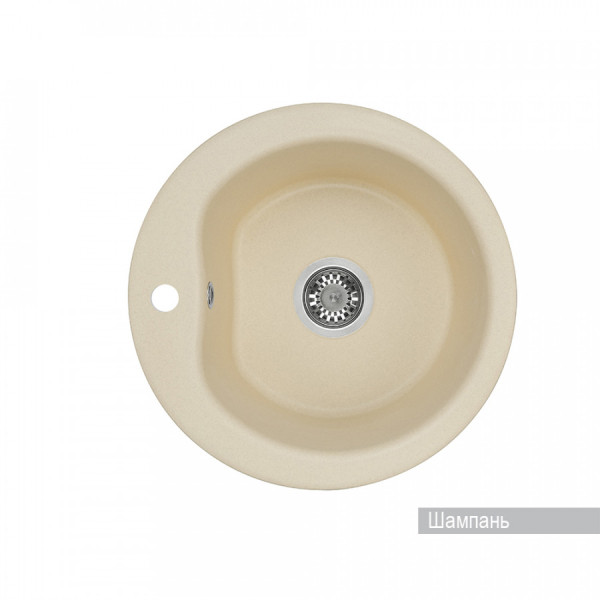 Мойка для кухни врезная Aquaton Мида 510x510x211 шампань (1.A712.7.32M.D29.0)