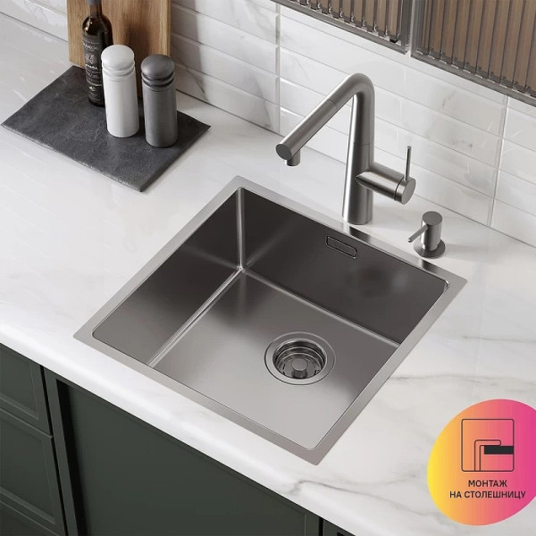 Мойка для кухни врезная Iddis Prime 40x40 нержавеющая сталь сатин (PRI44S0i77)