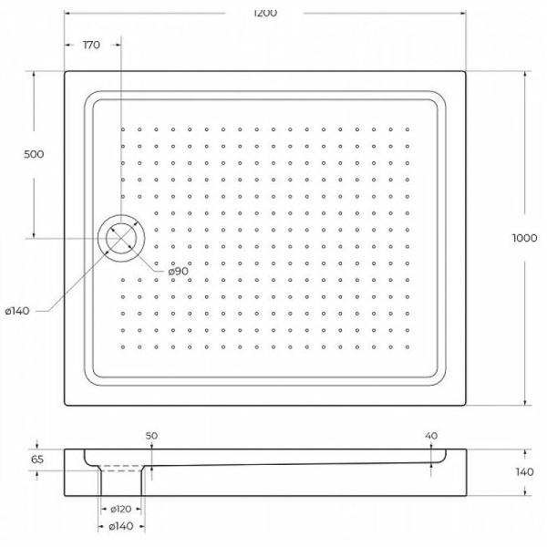 Душевой поддон BelBagno 120x100x15 белый (TRAY-BB-AH-120/100-15-W)