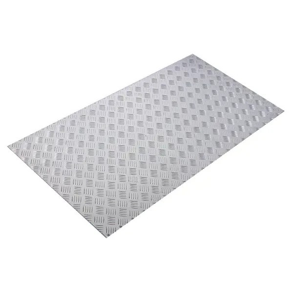 Лист рифленый 1,5x600x1200 мм АМг2 алюминий (13322009) Лист рифленый 1,5x600x1200 мм АМг2 алюминий (13322009)