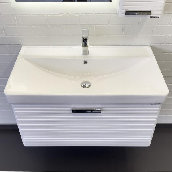 Тумба подвесная с раковиной Comforty Танжер 900x465x460 белый матовый (00-00019566)