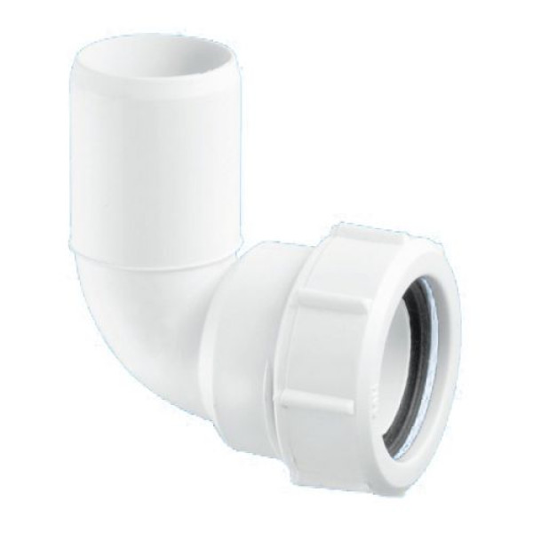 Отвод McAlpine 40x90 град. компрессионный, белый (40C-WH) Отвод McAlpine 40x90 град. компрессионный, белый (40C-WH)