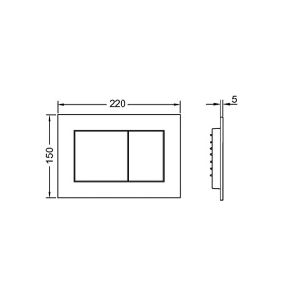 Инсталляция для подвесного унитаза Tece TECEbase 2.0 (клавиша TECEnow хром глянцевый) (K447401)