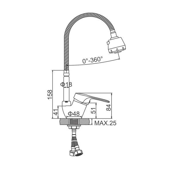 Смеситель для кухни Ledeme хром (L4368-B) Смеситель для кухни Ledeme хром (L4368-B)