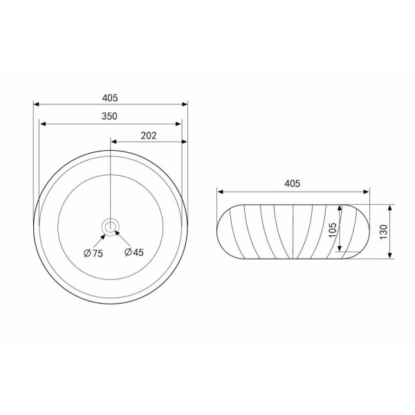 Раковина накладная Abber Bequem белая (AC2115)
