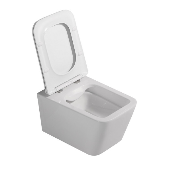 Комплект инсталляция с унитазом Abber Rechteck с клавишей белый матовый (AC1201-AC0105-AC0120MW)