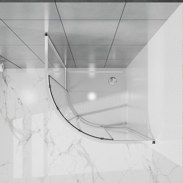 Душевой уголок Azario Shanghai 90x90x195 стекло прозрачное, профиль графит матовый (AZ-S43-90-MGR-CL)