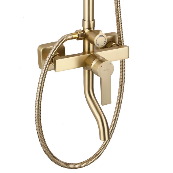 Душевая система с изливом Rea Argus Gold mat (REA-P7841)