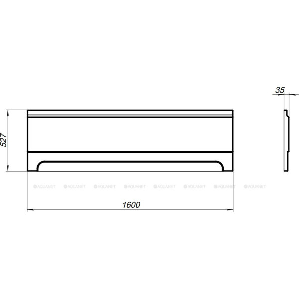 Экран фронтальный для ванн Aquanet L160 160 белый (262976)