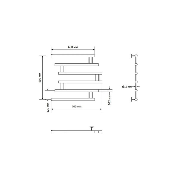 Полотенцесушитель водяной Indigo Zip 770x700 золото (FZW60-60GDK3) Полотенцесушитель водяной Indigo Zip 770x700 золото (FZW60-60GDK3)