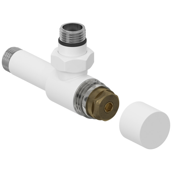 Вентиль угловой Сунержа 1/2"х1/2" НР под шестигранник матовый белый (30-1404-1212)