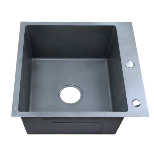 Мойка для кухни Azario Nicole 500х500х220 в комплекте сифон диспенсер коландер серая соты (AZG5050H)