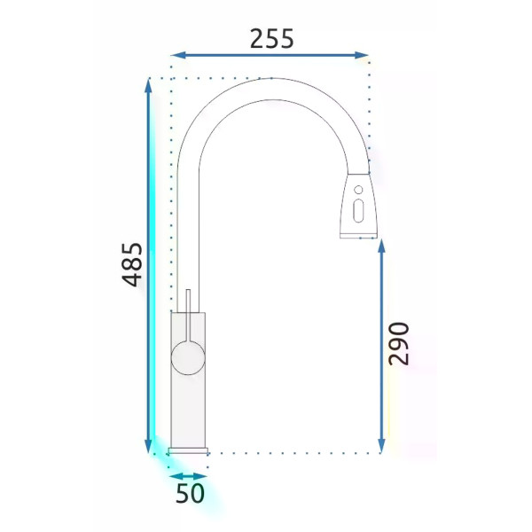 Смеситель для кухни Rea Nest золото матовое (REA-B6600) Смеситель для кухни Rea Nest золото матовое (REA-B6600)