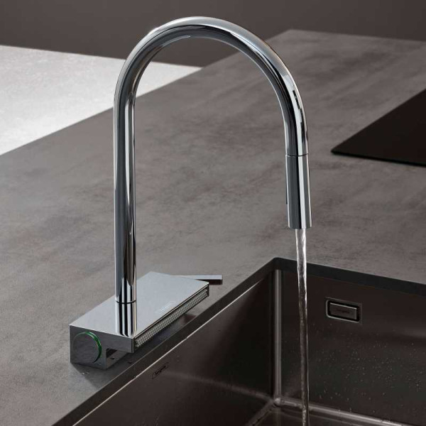 Смеситель для кухни Hansgrohe Aquno Select 170 M81 с вытяжным душем хром (73831000) Смеситель для кухни Hansgrohe Aquno Select 170 M81 с вытяжным душем хром (73831000)