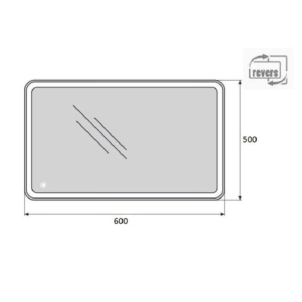 Зеркало с подсветкой BelBagno SPC-MAR 50x60 (SPC-MAR-500-600-LED-TCH)