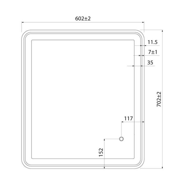 Зеркало с подсветкой Iddis Cloud 60x70 (CLO6000i98)