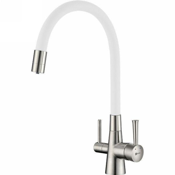 Смеситель для кухни Lemark Comfort хром/белый (LM3075BN-White)