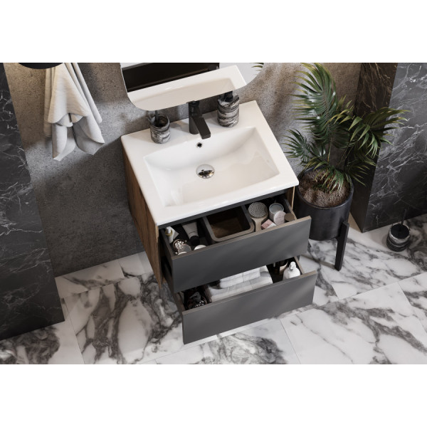 Тумба подвесная Aquaton Сохо 588x455x482 черный софт, дуб веллингтон (1.A258.0.01A.JA0.0) Тумба подвесная Aquaton Сохо 588x455x482 черный софт, дуб веллингтон (1.A258.0.01A.JA0.0)